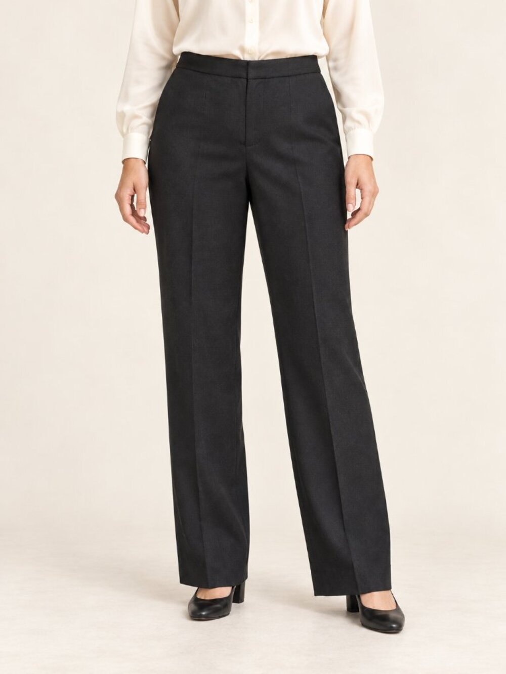 Lauren Ralph Lauren 99% Wool Black Straight Leg Dress Pants Size 12